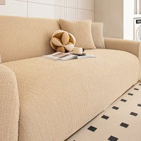 Pebble Weave Stretch Full-Encasing Sofa Slipcover