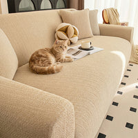 Pebble Weave Stretch Full-Encasing Sofa Slipcover