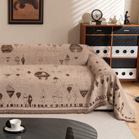 Vintage Geo Chenille Scratch-Resistant Sofa/Couch Cover