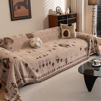 Vintage Geo Chenille Scratch-Resistant Sofa/Couch Cover