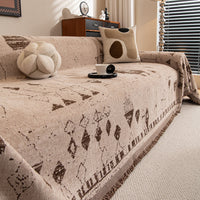 Vintage Geo Chenille Scratch-Resistant Sofa/Couch Cover