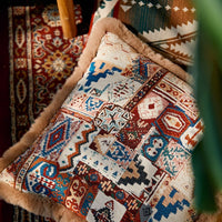 Boho Patchwork Throw Pillow Cover