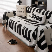 Bold Typography Sofa Cover