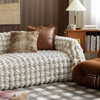 Chevron Faux Fur Sofa/Couch Cover