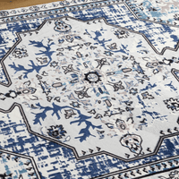 Easy Clean Rug Moroccan Boho Style Plush Pet Friendly Living Room Rug