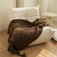 Cozy Knit Tassel Throw Blanket