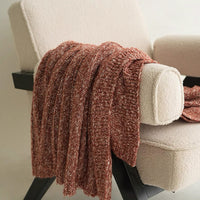 Cozy Ribbed Boucle Throw Blanket