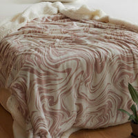 Cozy Swirl Fleece Throw Blanket