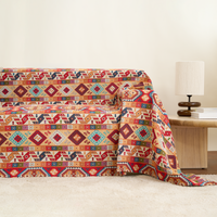 Crimson Boho Chic Sofa Cover