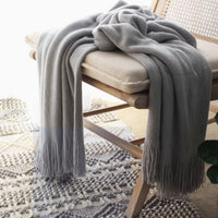 Earth-Toned Fringe Throw Blanket