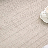 Easy Clean Rug Beige Harmony Border Spillproof Pet-Friendly Minimalist Living Room Area Rug