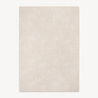 Easy Clean Rug Beige Zen Spiral Spillproof Pet-Friendly Minimalist Living Room Area Rug