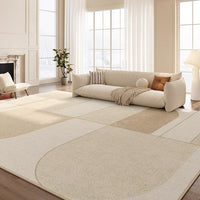 Easy Clean Rug Calm Curves Spillproof Pet-Friendly Minimalist Living Room Area Rug