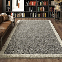 Easy Clean Rug Elegant Herringbone Spillproof Pet-Friendly Living Room Large Area Rug