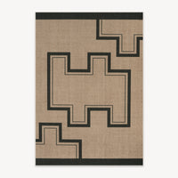 Easy Clean Rug Geometric Maze Spillproof Pet-Friendly Modern Living Room Area Rug