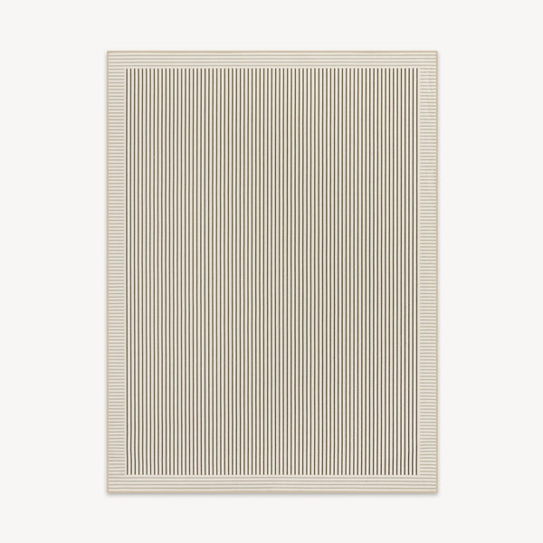 Easy Clean Rug Linear Elegance Durable Non-Slip Pet-Friendly Minimalist Hallway Indoor Doormat