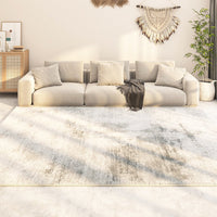 Easy Clean Rug Subtle Texture Spillproof Pet-Friendly Living Room Large Runner Rug