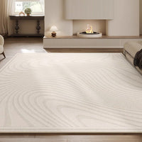 Easy Clean Rug Tranquil Wave Spillproof Pet-Friendly Minimalist Living Room Area Rug