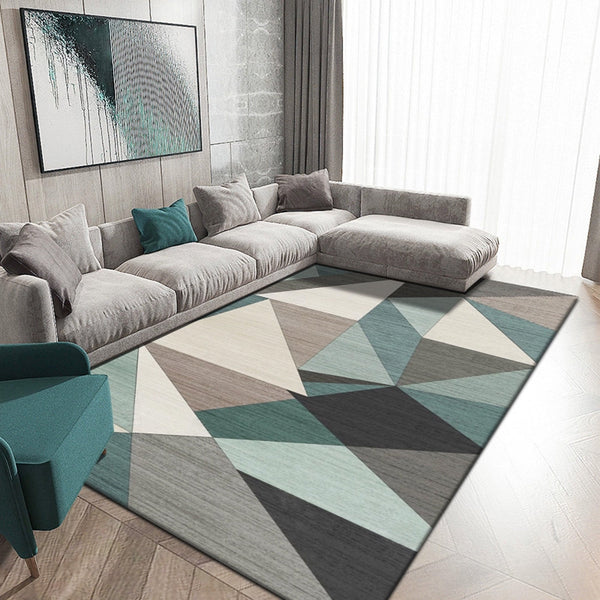 Easy Clean Rug Urban Oasis Spillproof Pet-Friendly Minimalist Living Room Area Rug