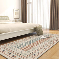 Easy Clean Rug Vintage Geometric Spillproof Non-Slip Pet-Friendly Bedroom Hallway Area Rug
