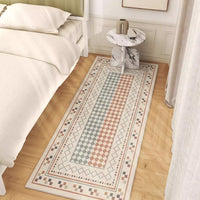 Easy Clean Rug Vintage Geometric Spillproof Non-Slip Pet-Friendly Bedroom Hallway Area Rug