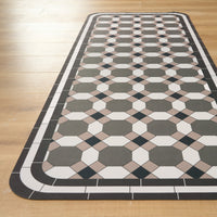 Easy Clean Rug Vintage Frame Durable Non-Slip Pet-Friendly Modern Hallway Runner Stain-Resistant