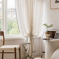 French-Style Linen Sheer Curtain