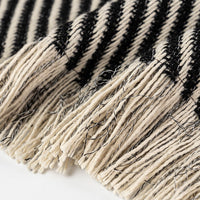 Fringe Modern Diagonal Striped Knit Throw Blanket