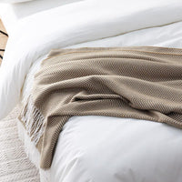 Herringbone Fringed Throw Blanket