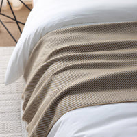 Herringbone Fringed Throw Blanket