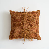Leather Tassel Cushion Cover