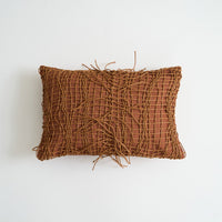 Leather Tassel Cushion Cover