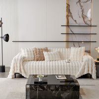 Luxe Ripple Faux Fur Sofa/Couch Cover