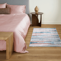 Easy Clean Rug Modern Refraction Pet-Friendly Living Room Area Rug
