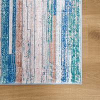 Easy Clean Rug Modern Refraction Pet-Friendly Living Room Area Rug