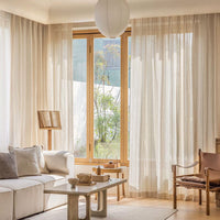 Natural Stripe Sheer Curtain