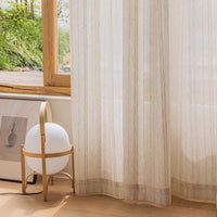 Natural Stripe Sheer Curtain