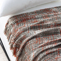 Rustic Tweed Throw Blanket