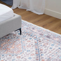 Easy Clean Rug Moroccan Boho Style Spillproof Pet Friendly Area Rug