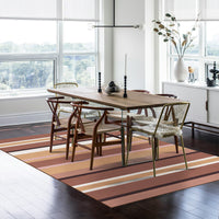 Easy Clean Rug Vintage Stripes Pet Friendly Runner Rug