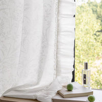 Whimsical Leaf Ruffle Sheer Curtain