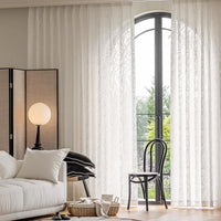Whispering Leaf Subtle Textured Sheer Curtain
